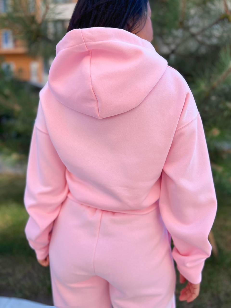 Костюм женский JOY ONE 80073 худи с капюшоном и брюки XL Розовый (2462) - фото 5 Костюм женский JOY ONE 80073 худи с капюшоном и брюки XL Розовый (2462) - фото 5