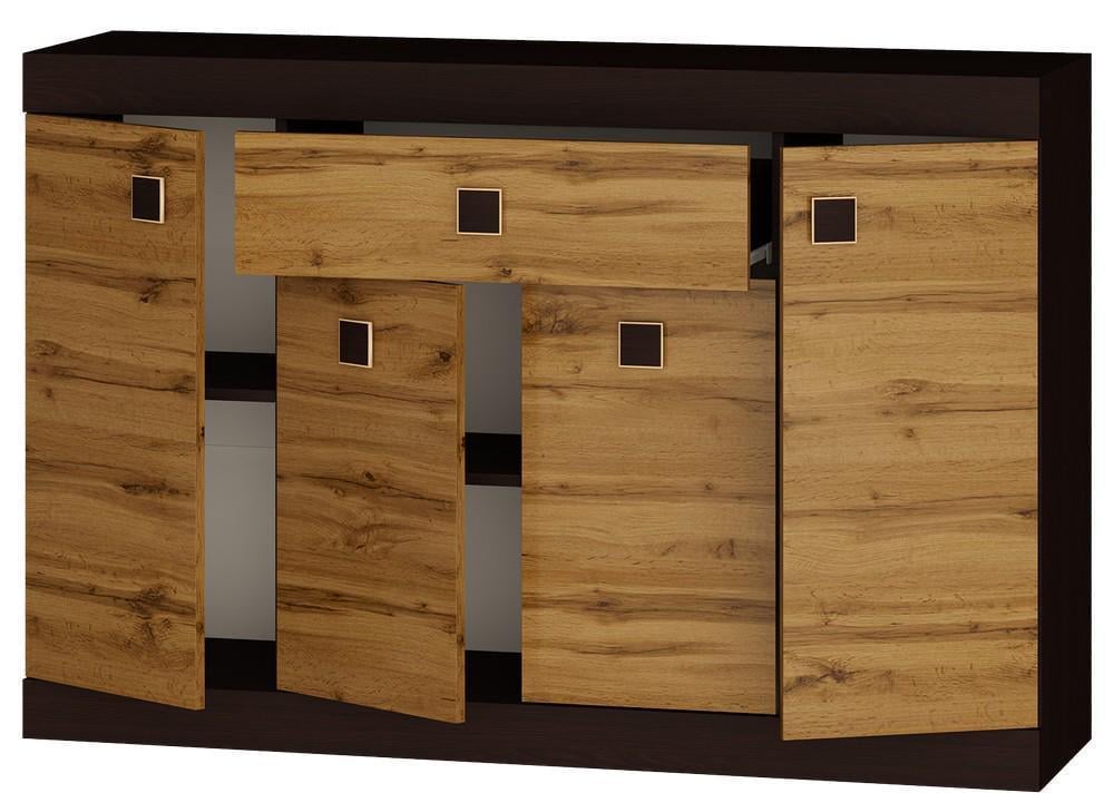 Комод з дверима і ящиком Еверест Соната-7 Венге/Крафт золотий