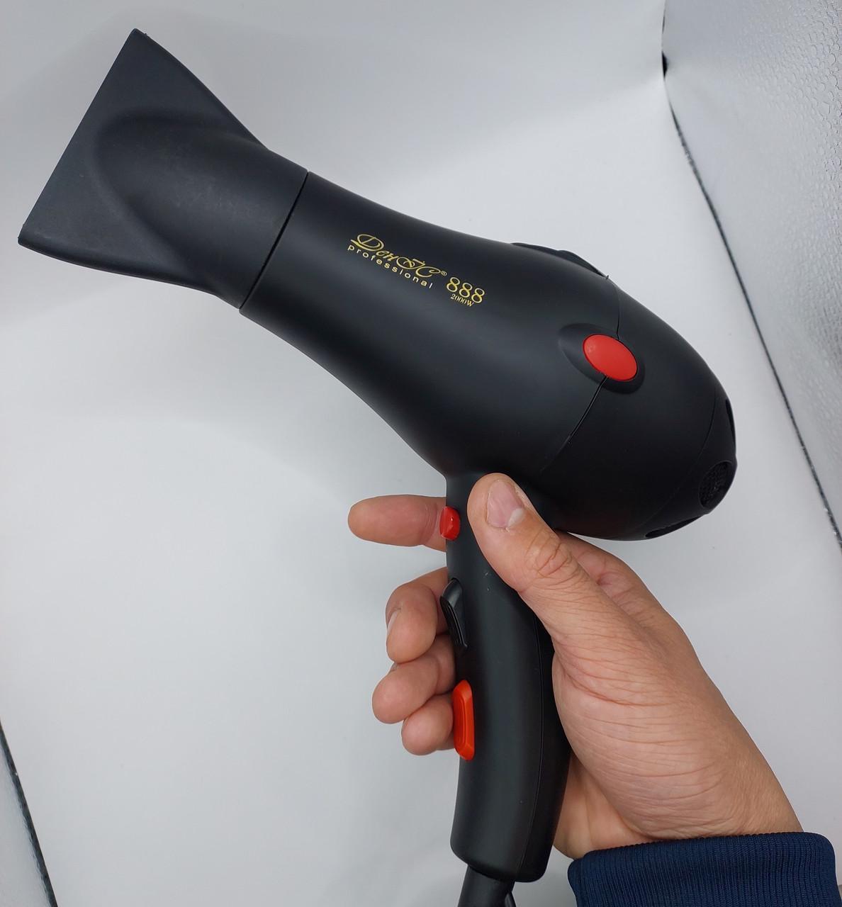 Фен професійний ДенІС professional 888 з 2-ма насадками/дифузор 2000 Вт Black Matt (1453070645) - фото 2 Фен професійний ДенІС professional 888 з 2-ма насадками/дифузор 2000 Вт Black Matt (1453070645) - фото 2
