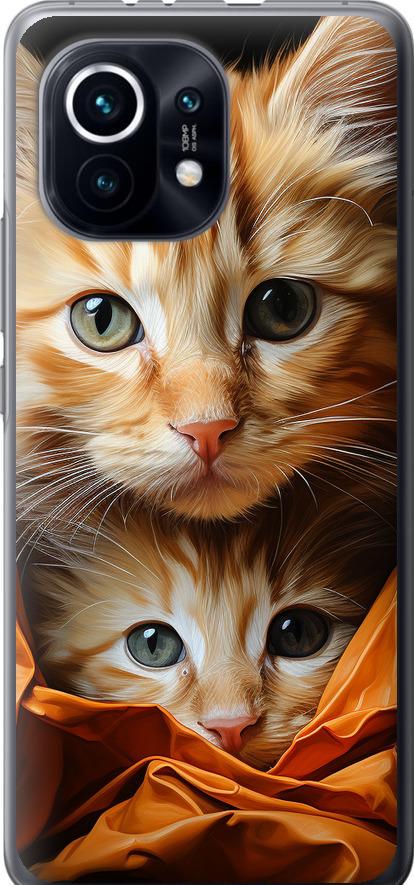 Чехол на Xiaomi Mi 11 Котики 2 (5664t-2253-42517)