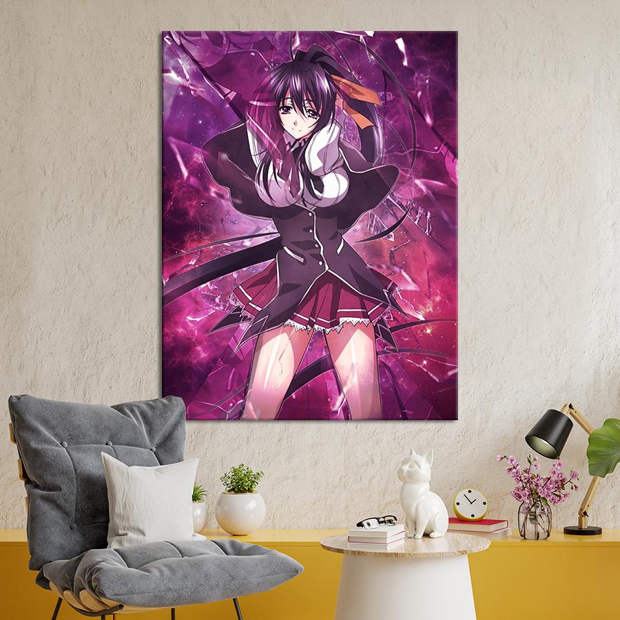 Настенний декор Акэно Химэдзима из аниме Высшая школа 80x60 см (YA-3)