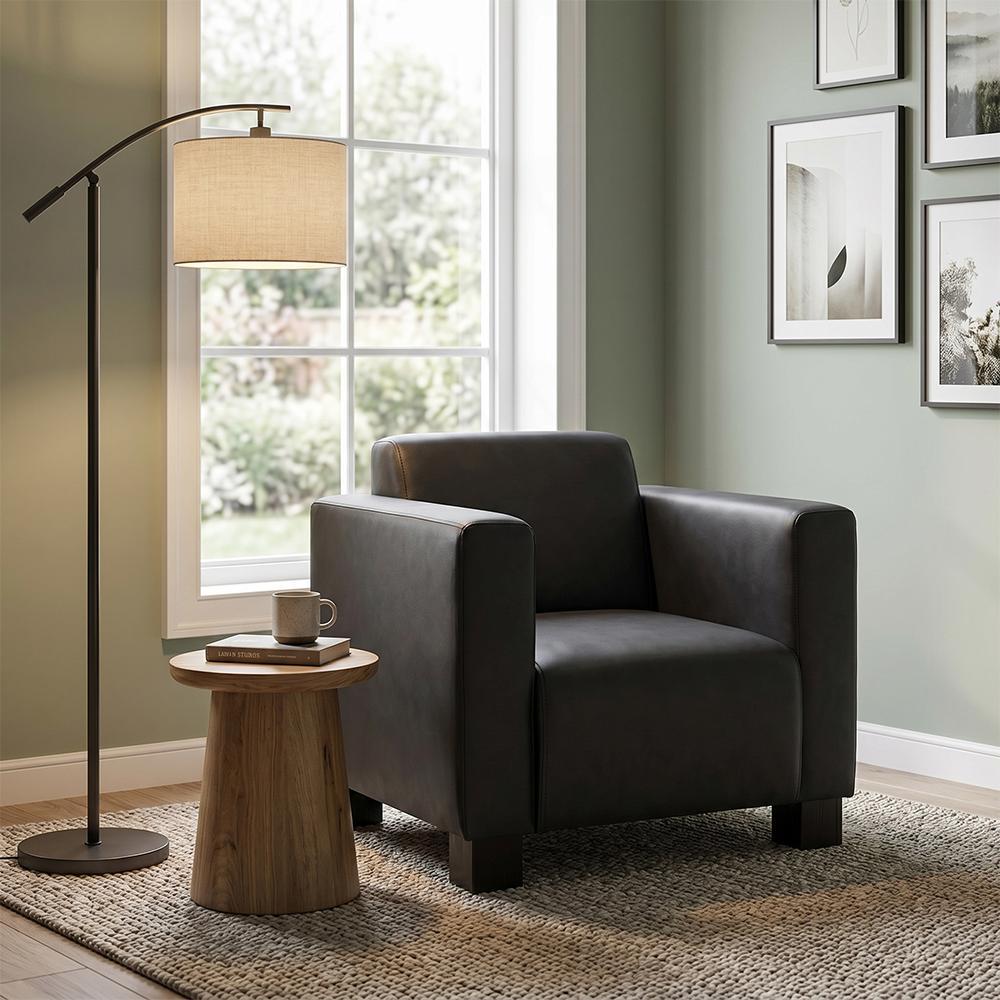 Диван Kansas экокожа Soft 90х75х88 см Black (rich_sofa_00314)