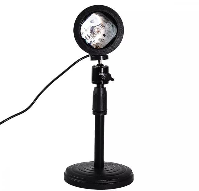 Проекционная RGB лампа-светильник SunSet 20 режимов на штативе