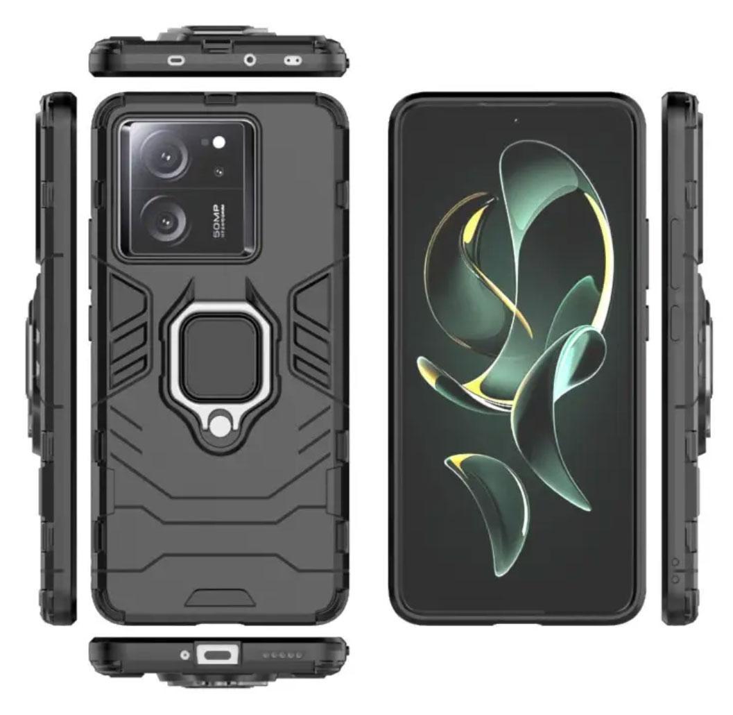 Чехол бампер Primolux Ring Armor для Xiaomi 13T / Xiaomi 13T Pro / Xiaomi Redmi K60 Ultra - Black - фото 3