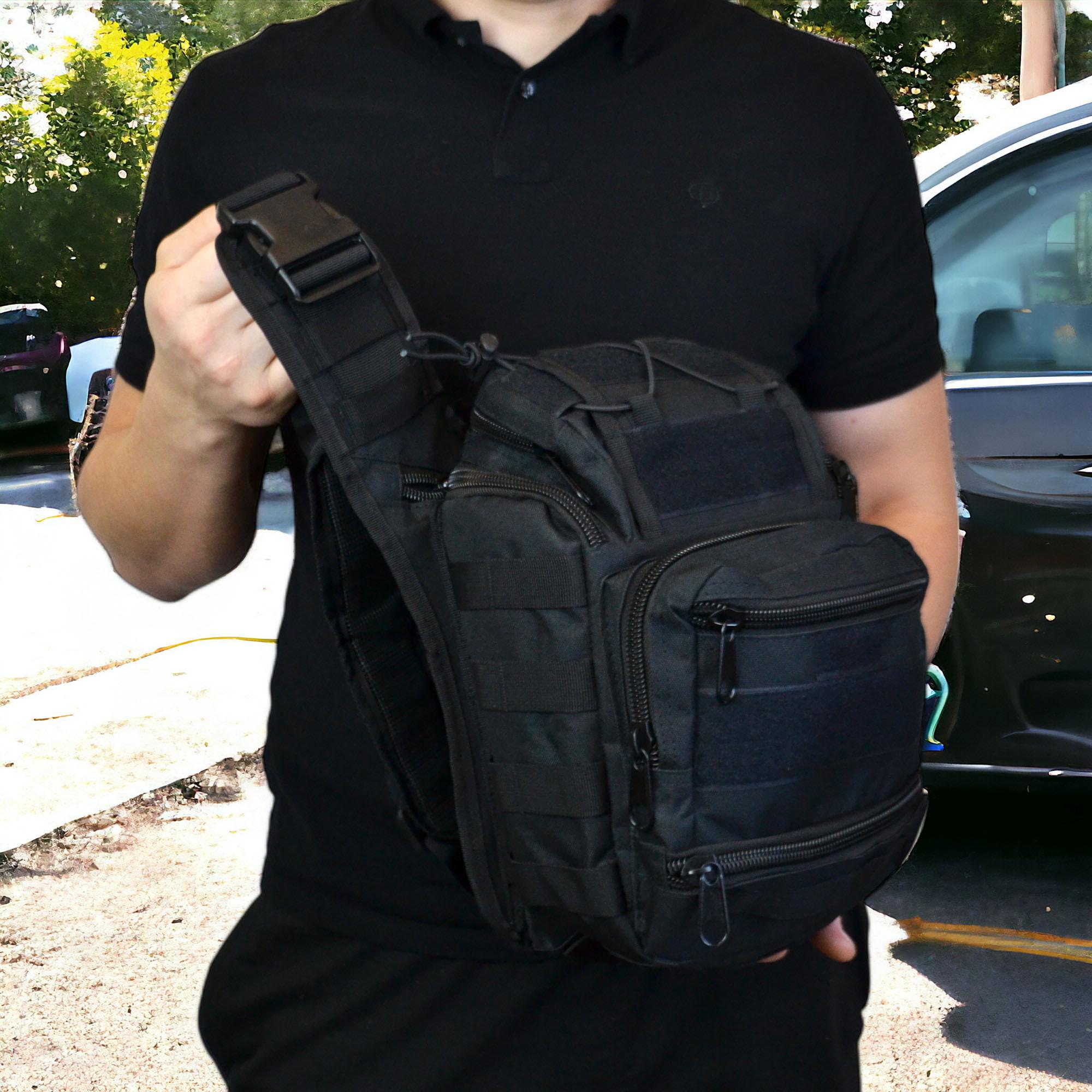 Сумка военная через плечо Черный (457026) - фото 30 Сумка военная через плечо Черный (457026) - фото 30