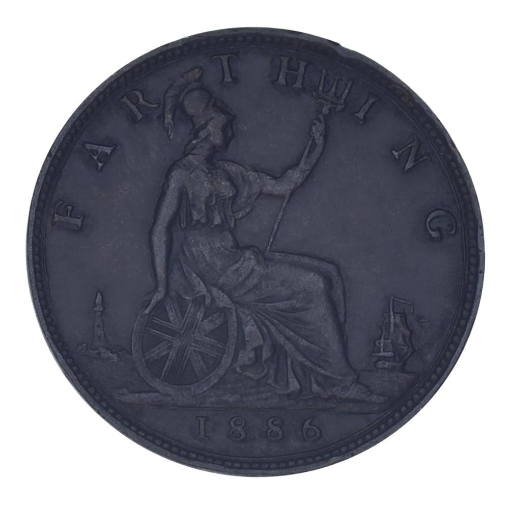 Коллекционная монета Великобритания 1 фартинг 1886 F-VF (М24507)