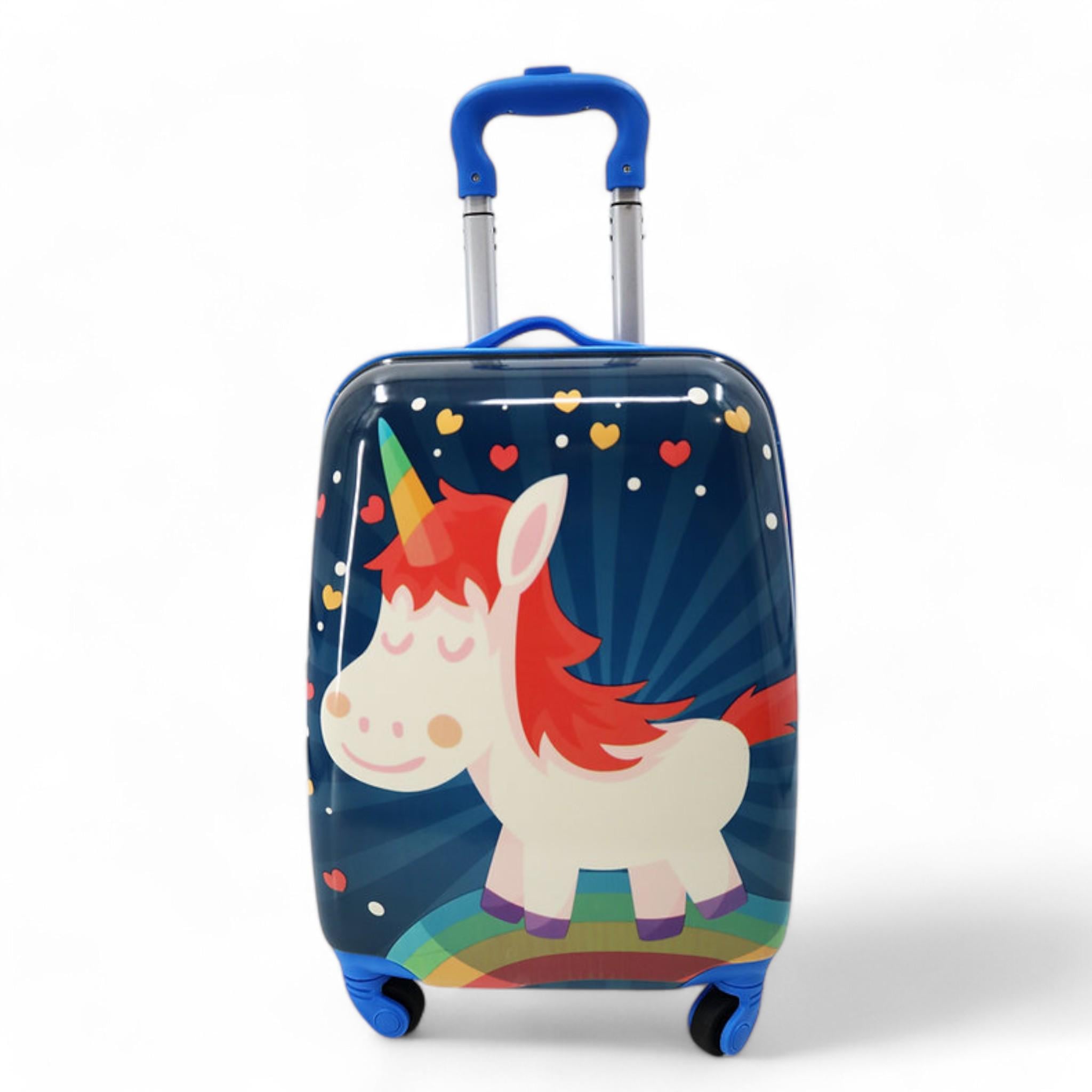 Чемодан детский Flybeg Rainbow Unicorn ABS-пластик на 4 колесиках 30 л (S_A-3)