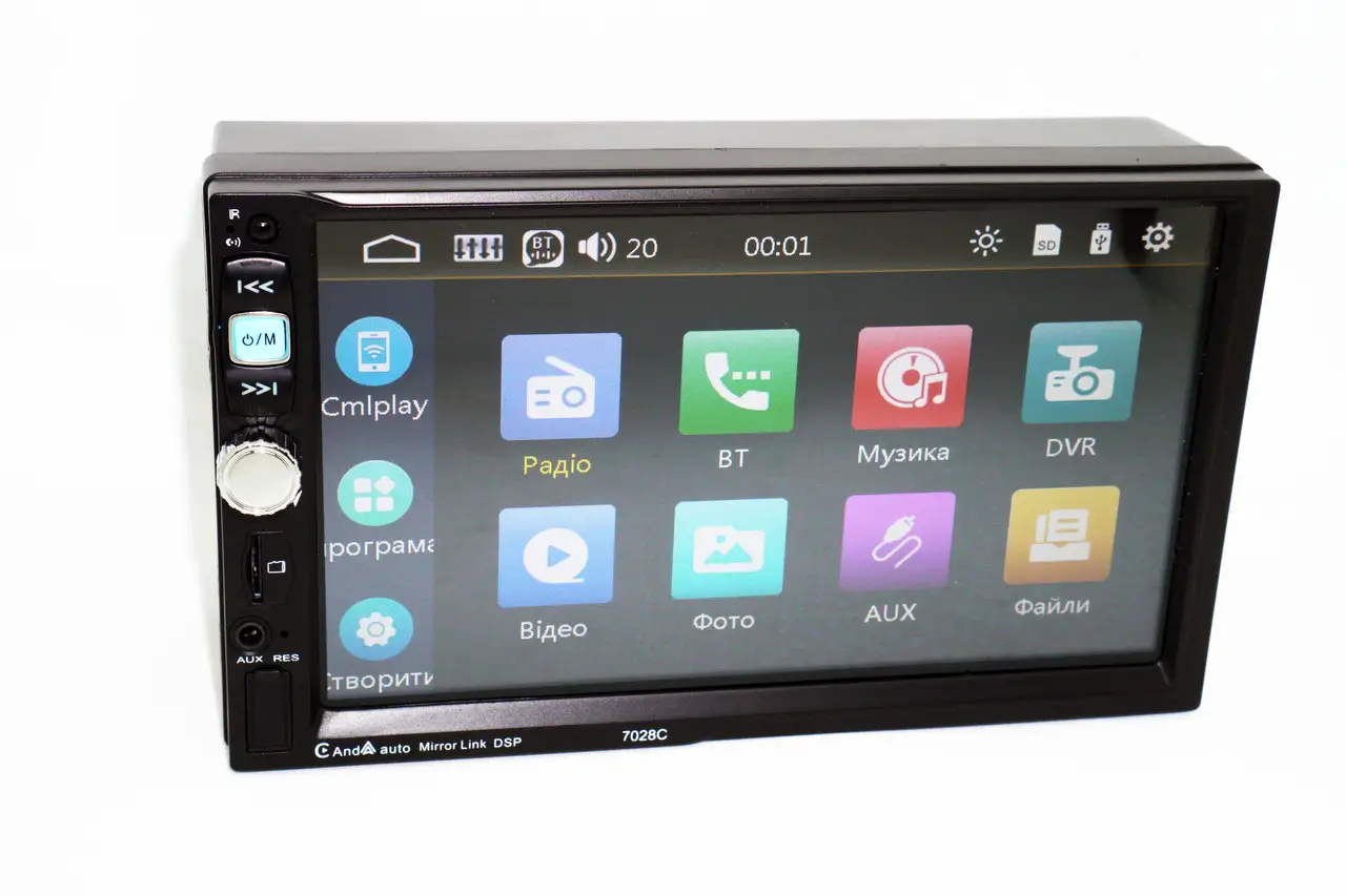 Автомагнітола 2din 7" USB SD Bluetooth/пульт на кермо 7028C - фото 3