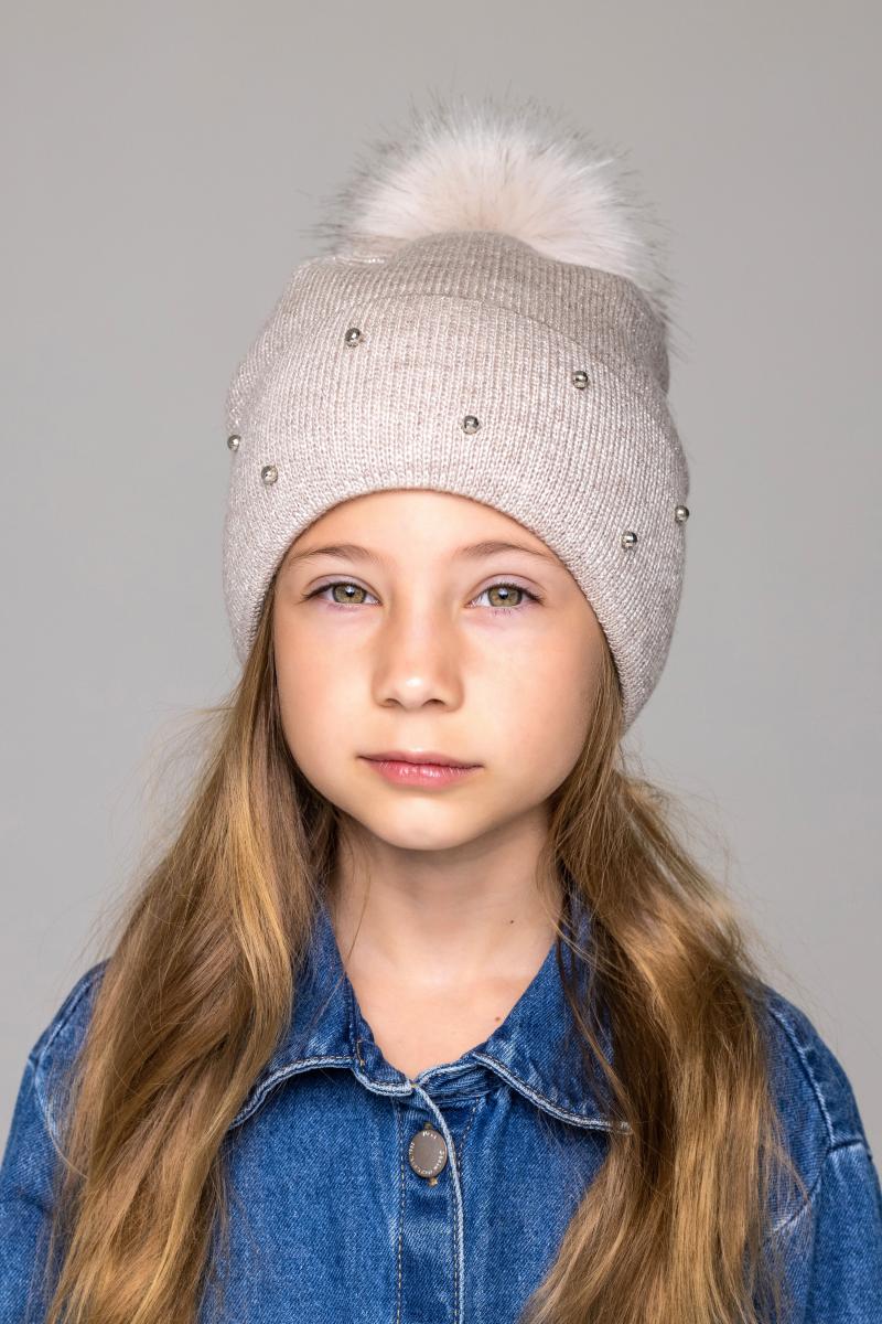 Шапка дитяча зимова Alex Мері 50-54 см Бежевий