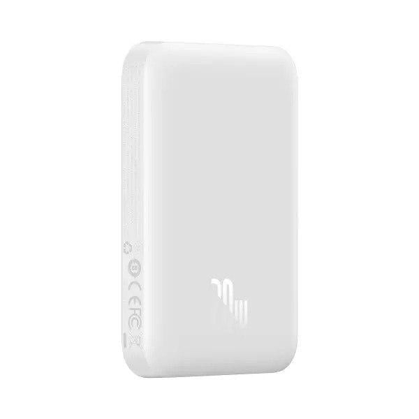 Повербанк Baseus Magnetic Mini 10000 mAh 20 W 2в1 QC3.0+PD3.0 с беспроводной зарядкой Qi 15 W White (PPCX030002) - фото 10