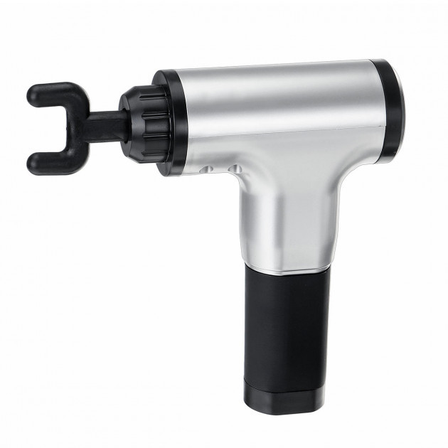 Портативний масажер Fascial Gun HG - 320 для тіла Silver/Black - фото 4