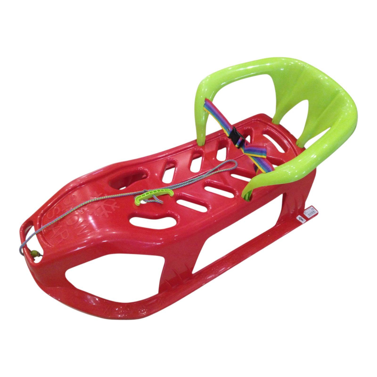 Санки-дитячі зі спинкою Marmat Snow Star Червоний (111) - фото 4