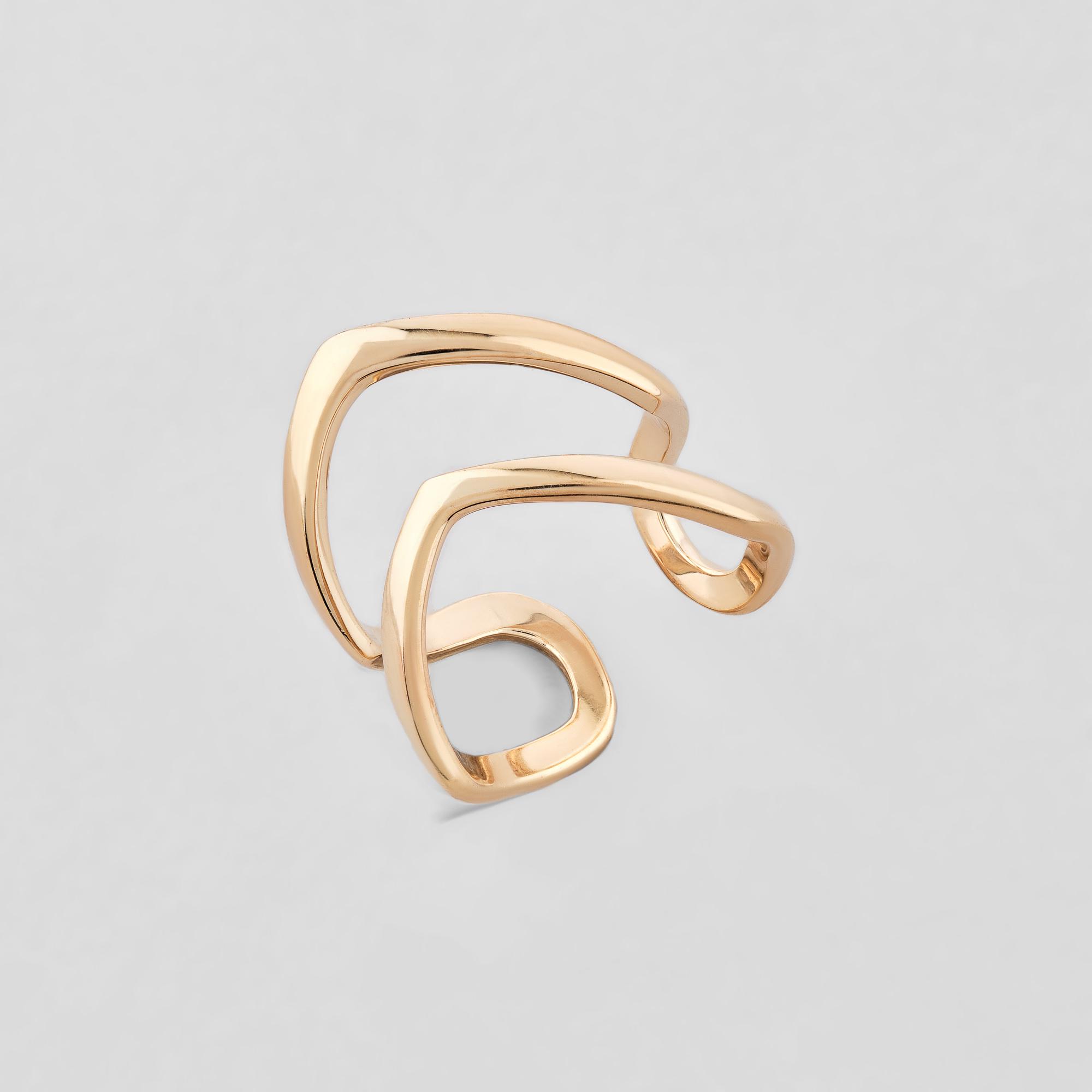 Серебряное кольцо Minimal Графические линии (11214)