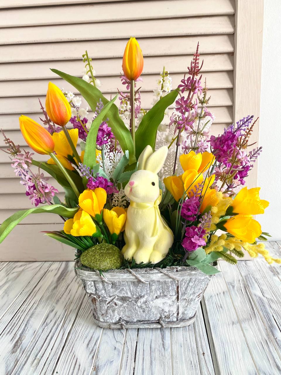 Композиція Великодня з фігуркою зайчика (10173231) - фото 2 Композиція Великодня з фігуркою зайчика (10173231) - фото 2