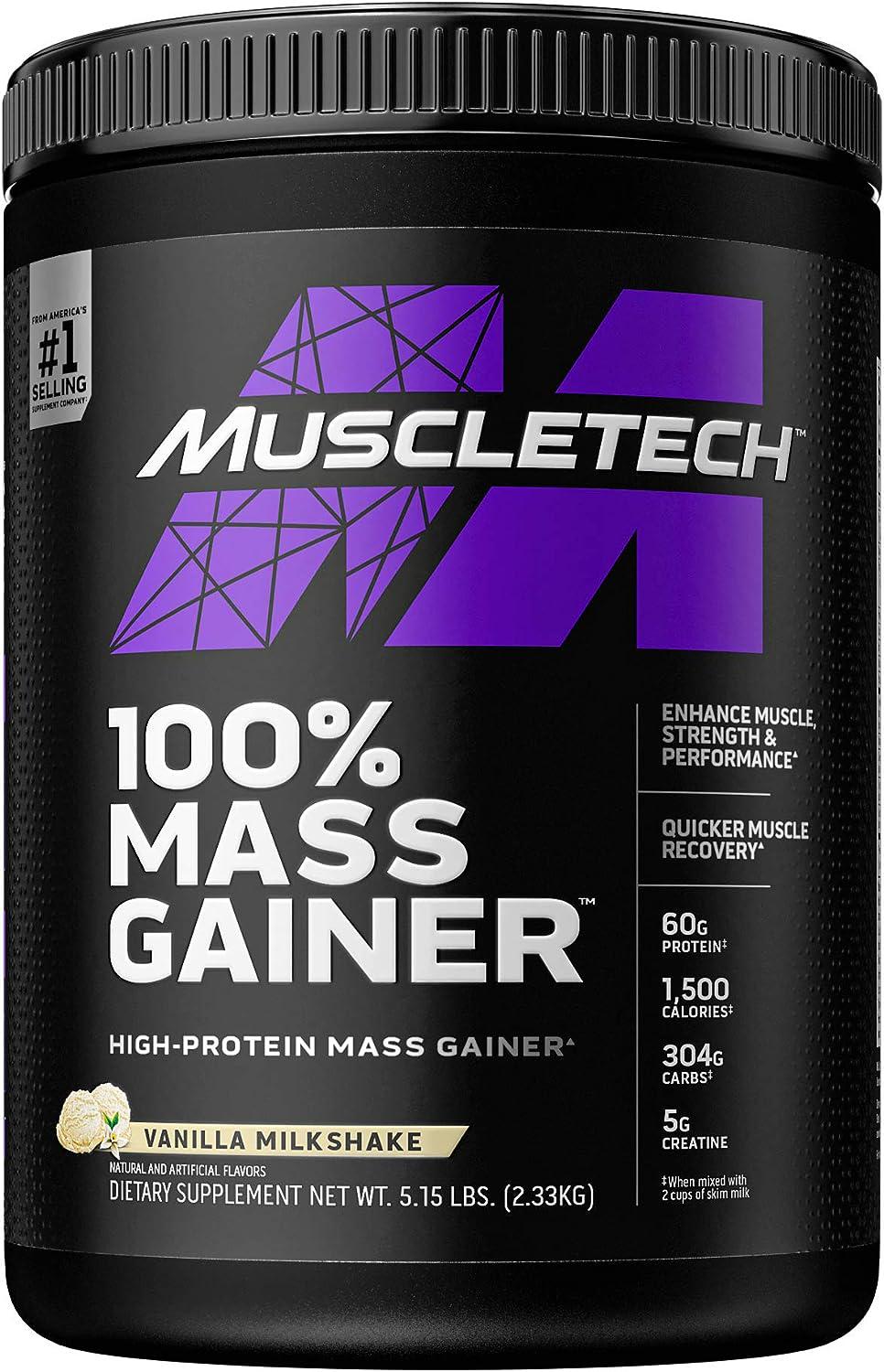Гейнер MuscleTech 100 Mass Gainer Vanilla milkshake 2330 г (00000038440)
