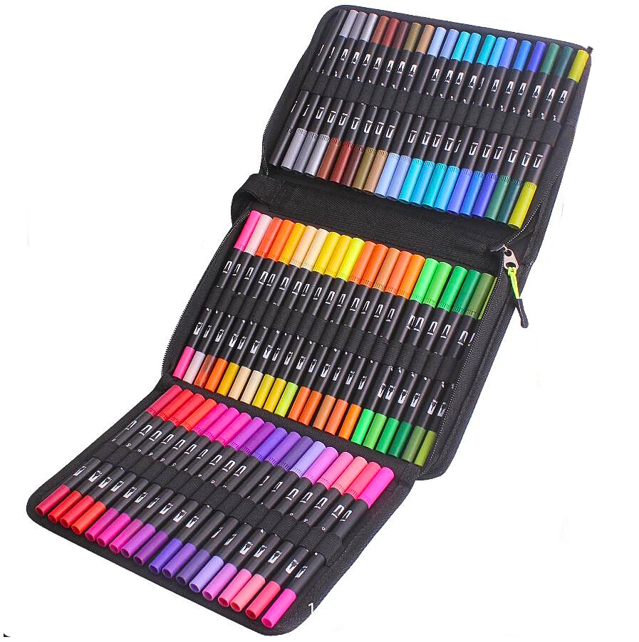 Маркери акварельні Color Pencil Художні 60 шт. з сумкою для малювання