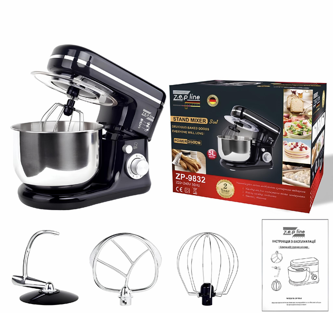 Тістоміс планетарний Zepline ZP-9832 з чашею Чорний (27002175)