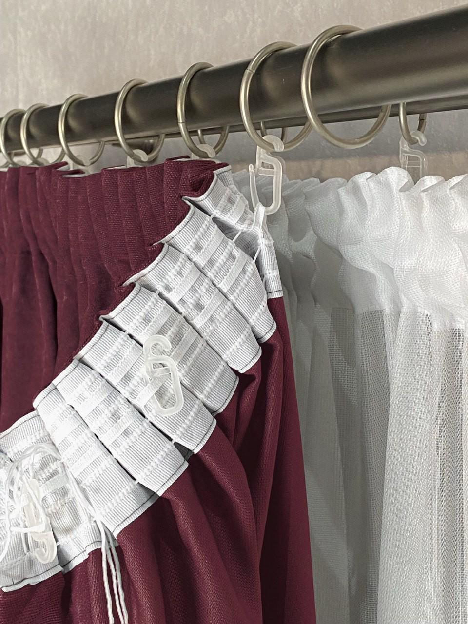 Комплект штор Diamond микровелюр 150х280 см 2 шт. Бордовый - фото 2 Комплект штор Diamond микровелюр 150х280 см 2 шт. Бордовый - фото 2