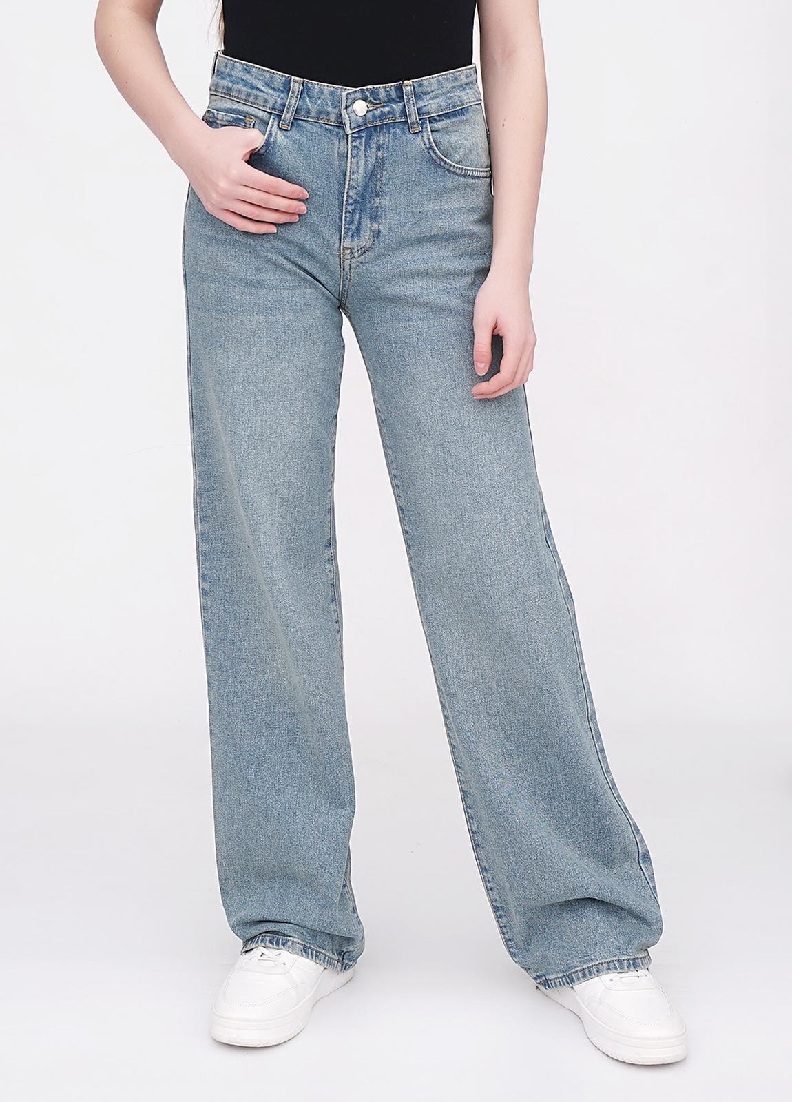 Джинси жіночі wide leg EQUILIBRI W568_029_000 р. 28 Синій