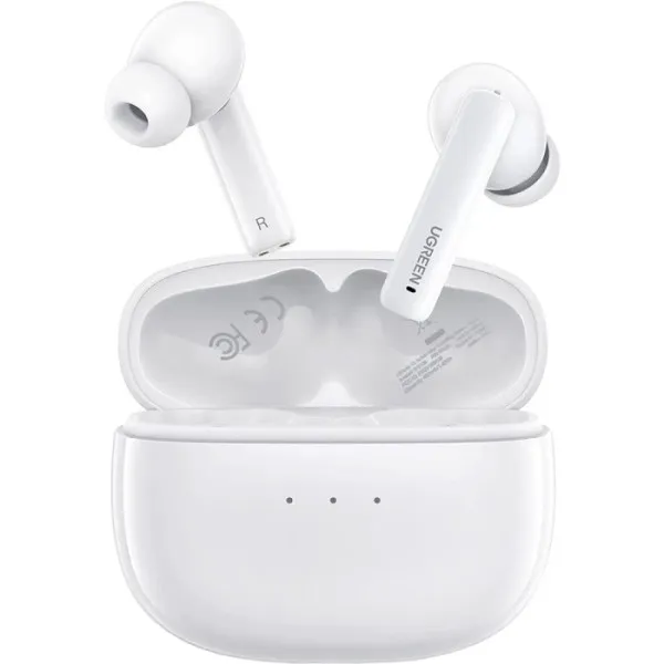 Наушники беспроводные UGREEN WS106 HiTune T3 Active Noise-Cancelling Wireless Earbuds IPX5 White (UGR-90206)