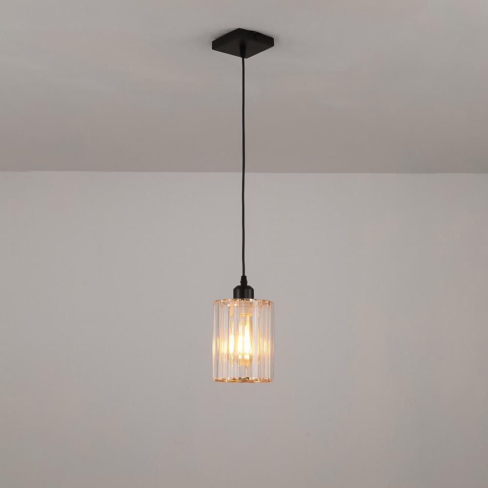 Люстра подвесная Lighthouse SRS-19468-1 BK+CR Черный/Прозрачный