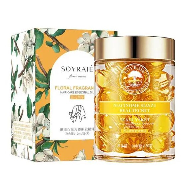 Вітаміни для волосся Soyraie Floral Fragrance Essential Oil з екстрактом олії квітів 30 капс.