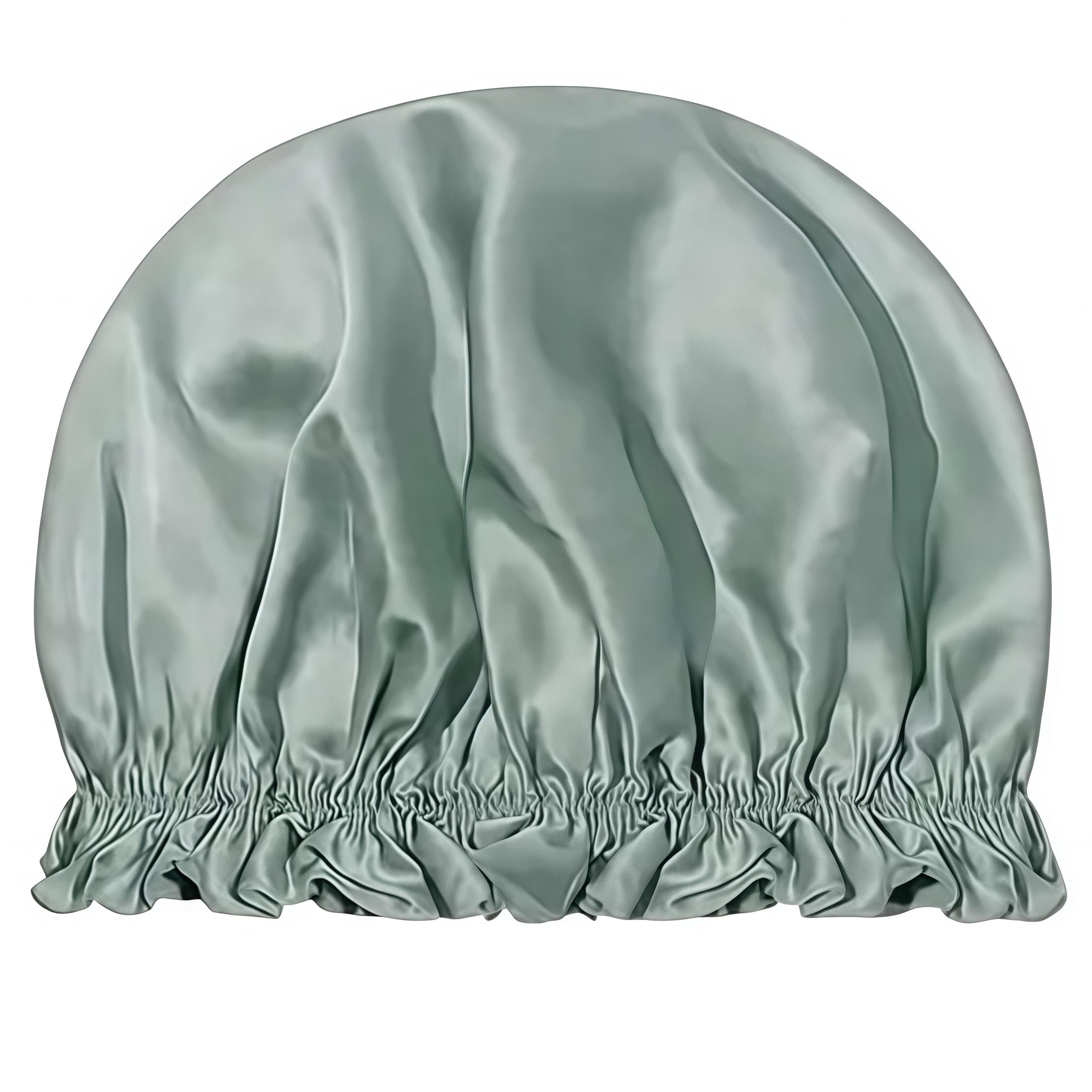 Шелковая шапочка для сна и душа с мягким краем 29х20 см Шалфей