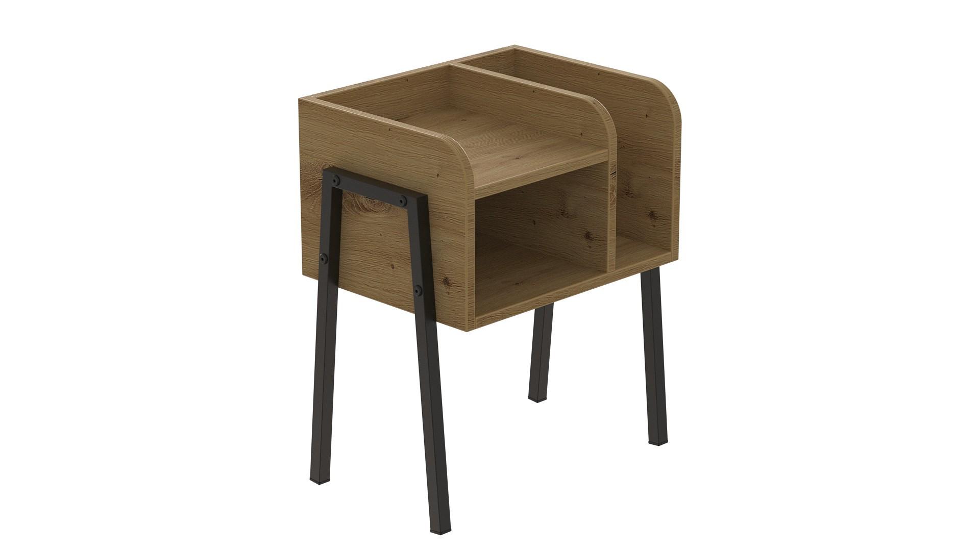 Тумба модульная Ferrum-decor Амели металл/ДСП 16 мм 540x450x320 мм Черный/Дуб Артизан (FRD-103009)