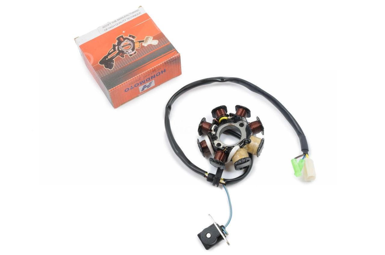 Статор генератора HONDMOTO 4T GY6 50 6+2 котушок/4 контакти (2177267723)