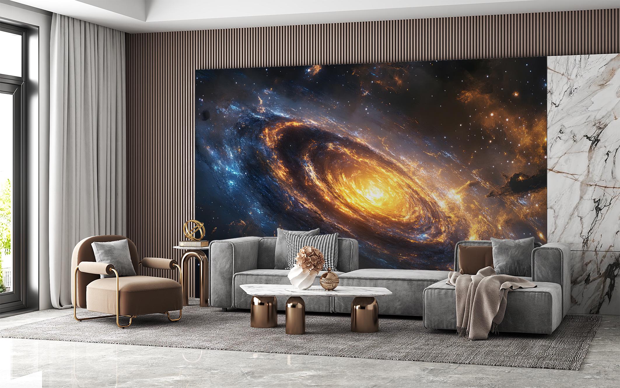Фотообои флизелиновые Upstream Спиральная галактика в огненном сиянии 120х180 см (S5SPC-038/2) - фото 2 Фотообои флизелиновые Upstream Спиральная галактика в огненном сиянии 120х180 см (S5SPC-038/2) - фото 2