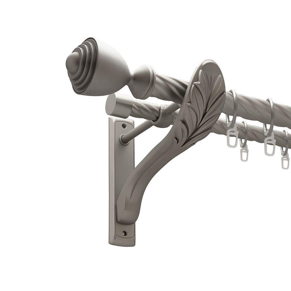 Карниз Orvit Палацио двухрядный скрученный 25/19 мм 300 см Сатин (00-00011522)