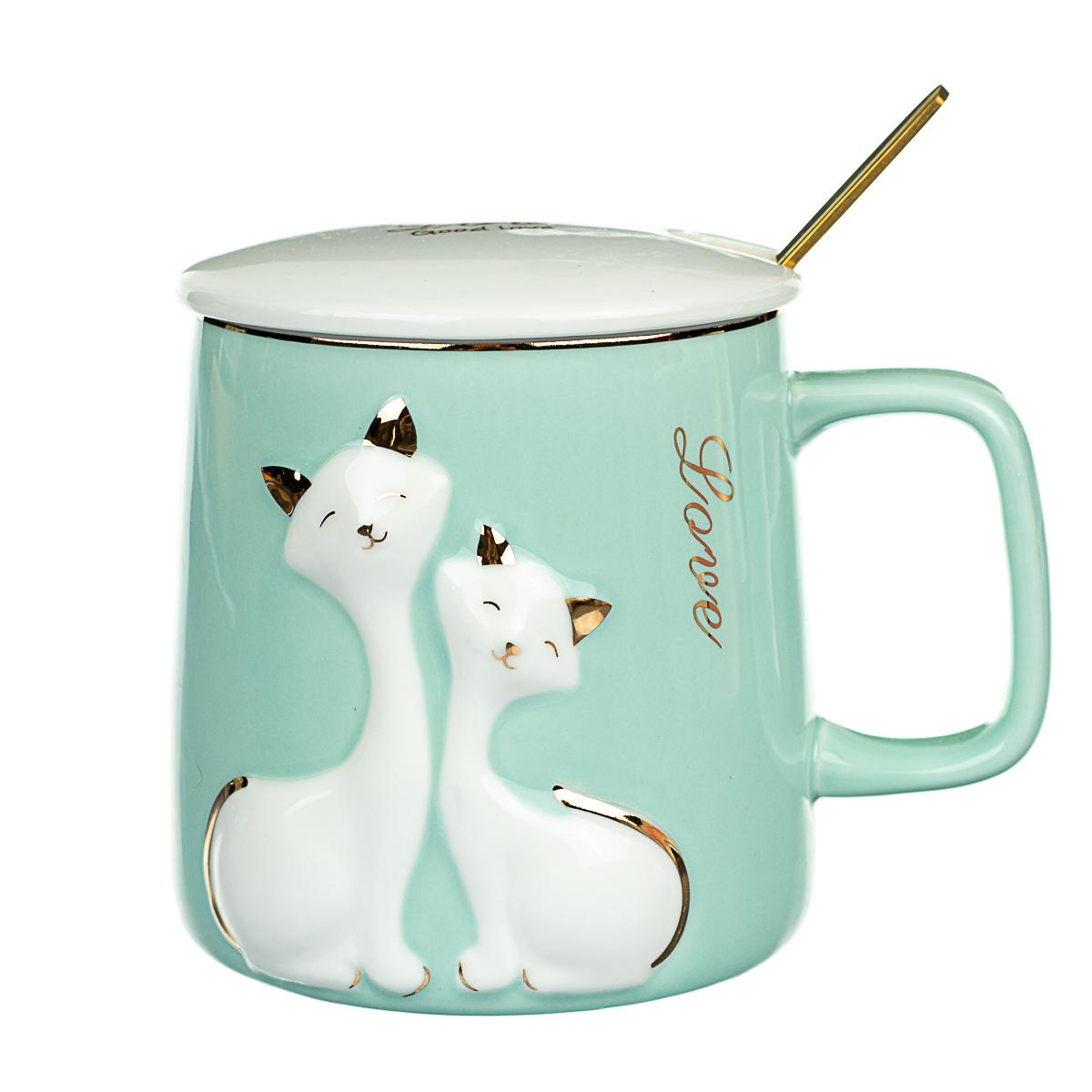 Керамическая чашка Elisey Sweet couple 350 мл Зеленый (8805-010)