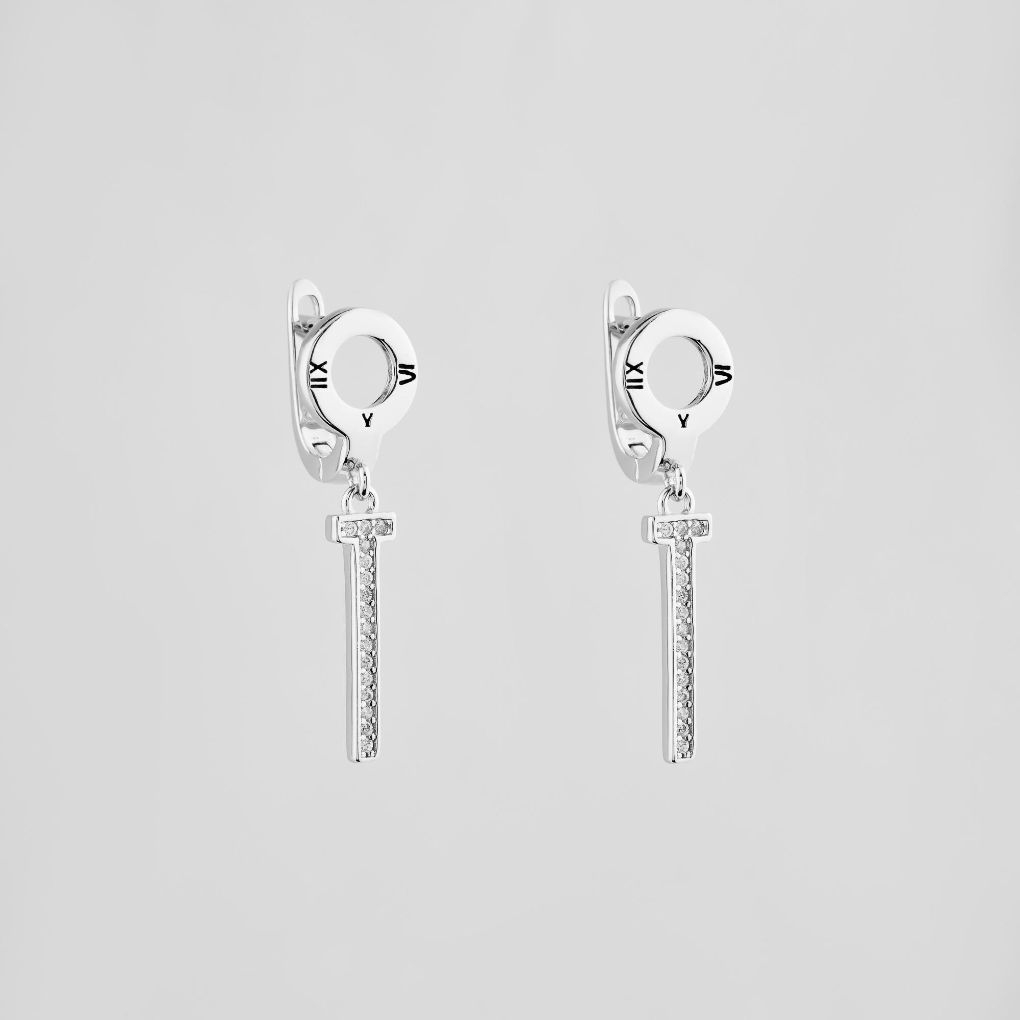 Серебряные серьги Minimal Необычные (13559)