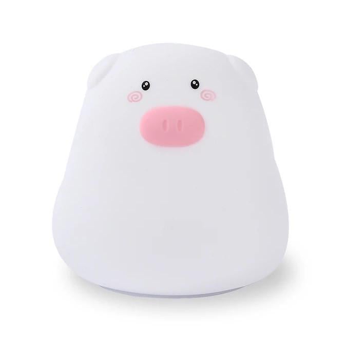 Ночник RIAS Mini Pig силиконовый White (4_00437)