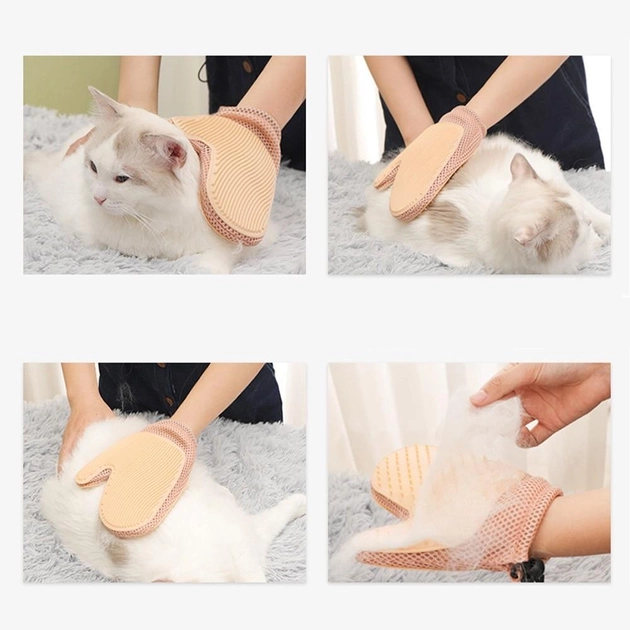 Перчатка для вычесывания кошек и собак Pet Hair Remover двухсторонняя (LK-54) - фото 6