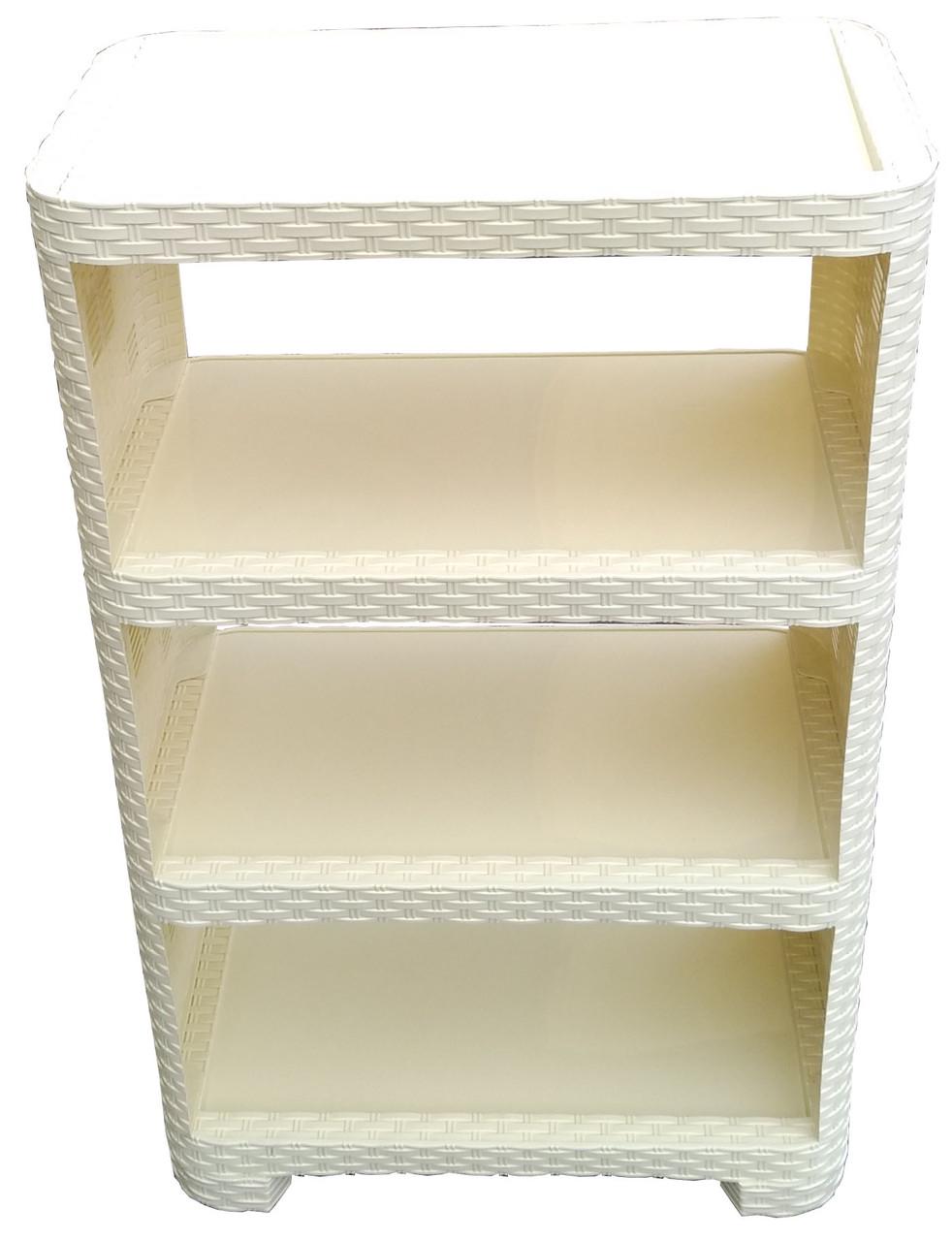 Полиця для взуття пластикова 4 яруси Бежевий (472716-Prob)