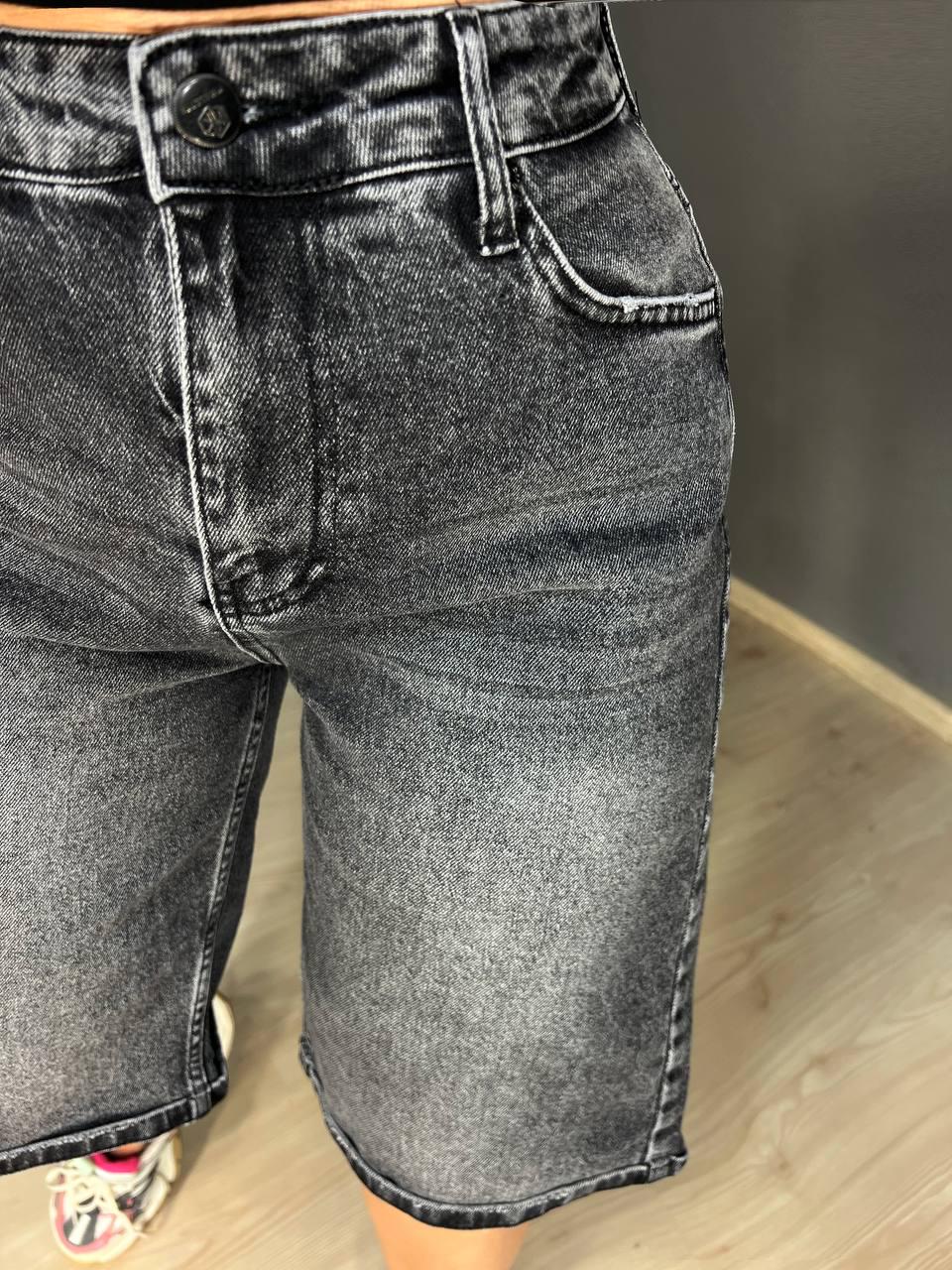 Шорты женские джинсовые Mikaletta 13124 бермуды с подворотом р. 30 Черный (4267) - фото 7 Шорты женские джинсовые Mikaletta 13124 бермуды с подворотом р. 30 Черный (4267) - фото 7