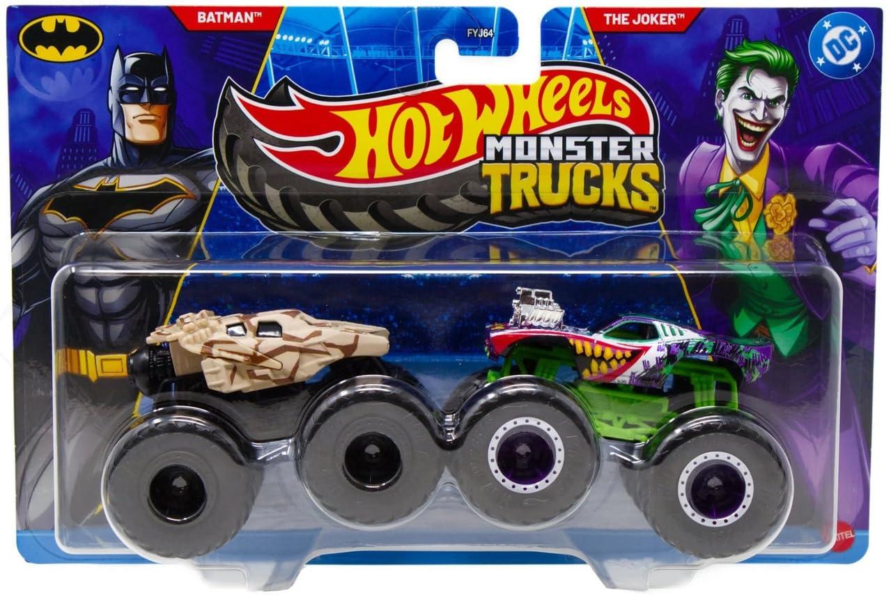 Набор автомоделий монстр-траков Hot Wheels Monster Trucks Demolition Doubles Batman vs The Joker 2026 1:64 (FYJ64/JLV71)
