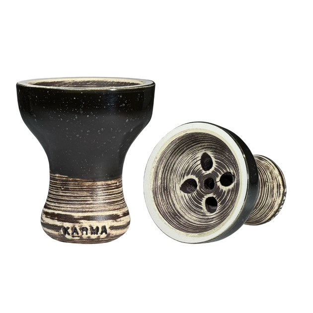 Чаша для кальяну Karma Turkish Mini з глини на ущільнювач Black (23369)