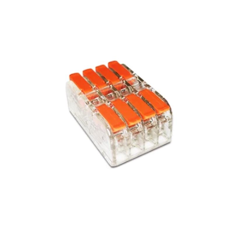 Клемма проходная Tactix 0,2-4 мм2 32А 4х1-4х1 одинарная 33,1х21,8х15 мм Оранжевый (2608-4PT)