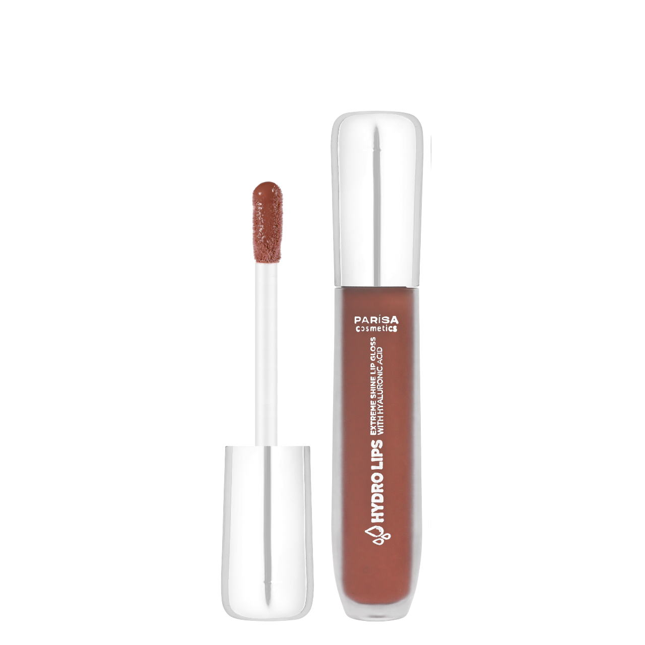Блиск для губ зволожуючий Parisa Cosmetics Hydro Shine Lip Gloss PHL-06 05 Rosewood nude Світло-коричневий