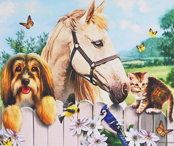 Алмазна мозаїка TK Group Тварини 26 кольорів 40х30 см (GB 73466)