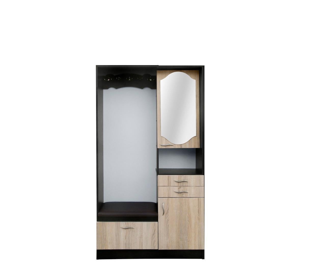 Прихожая МАКСИ-МЕбель Делла Light Секция 1,0 м Венге магия/Дуб сонома (11220)