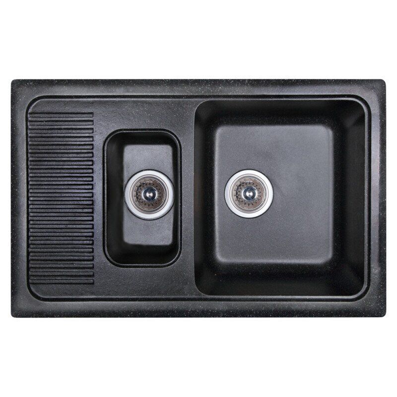 Мойка для кухни Cosh 7749 COSH7749K420 с сифоном 772x495 мм Черный (62135)