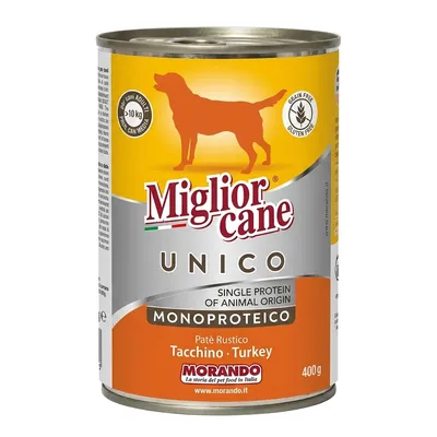 Консервы для собак Morando Migliorcane UNICO Rustic индейка 400 г (3360)