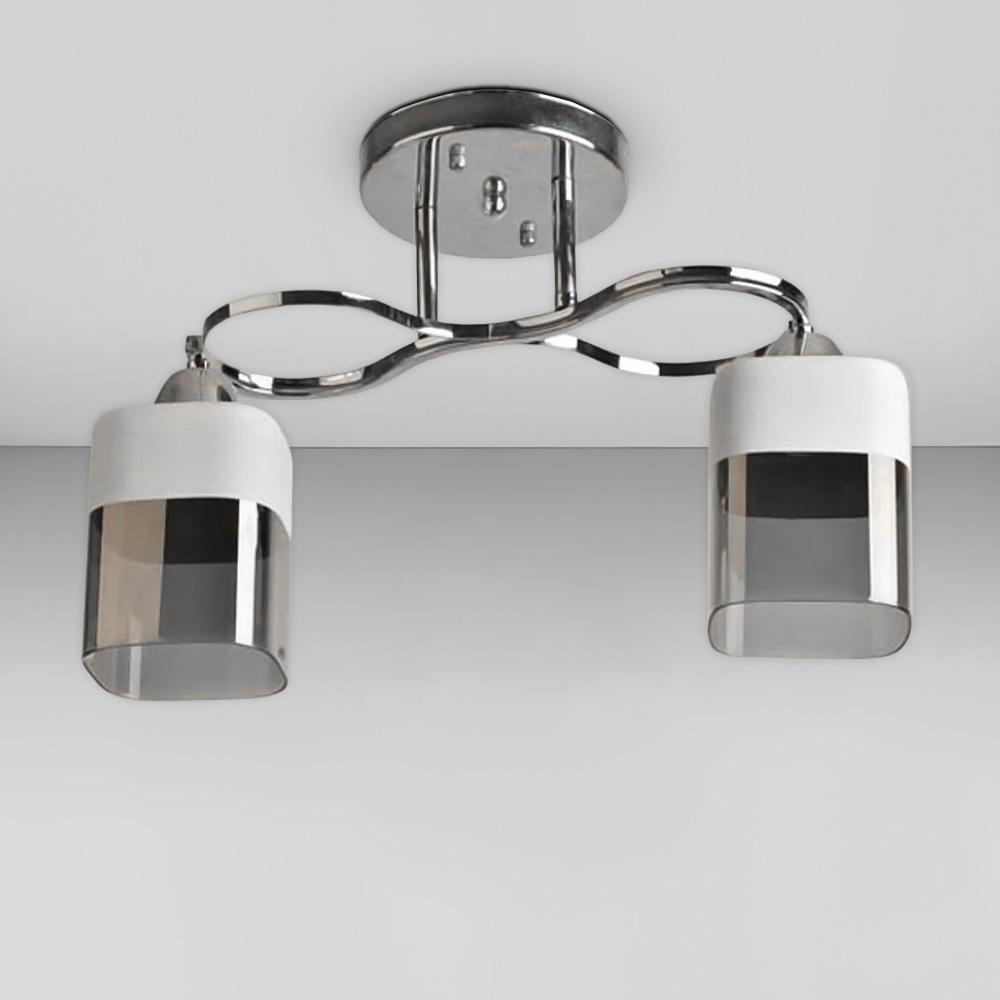 Люстра стельова Light House SRS-18959/2А Хром/Білий/Сірий