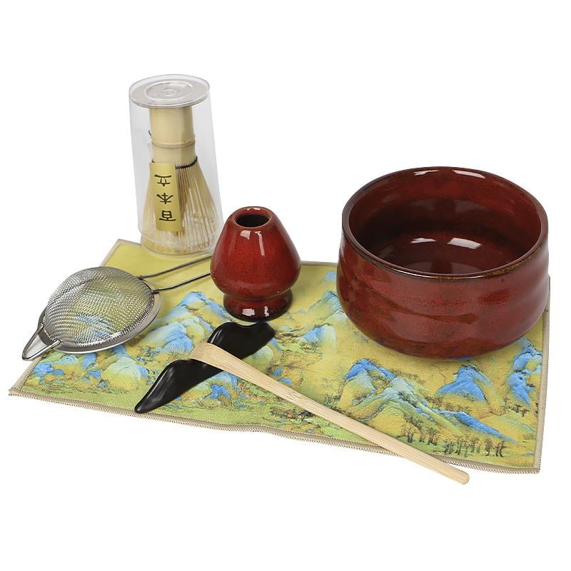 Набір Mavanto 5424 для приготування чаю матча 7 предметів Red Набір Mavanto 5424 для приготування чаю матча 7 предметів Red