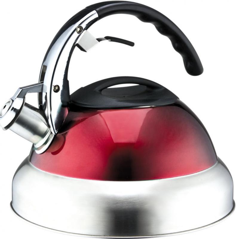Чайник со свистком Lora NS10 нержавеющая сталь 3 л Красный