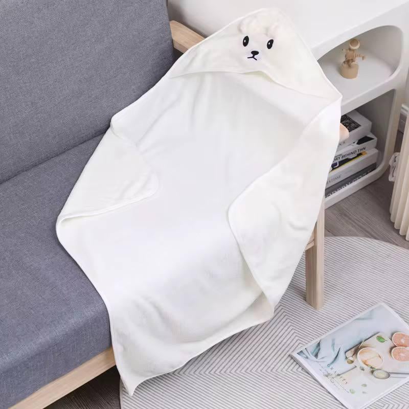 Полотенце-уголок для малышей с капюшоном из микрофибры Медвежонок - фото 2 Полотенце-уголок для малышей с капюшоном из микрофибры Медвежонок - фото 2