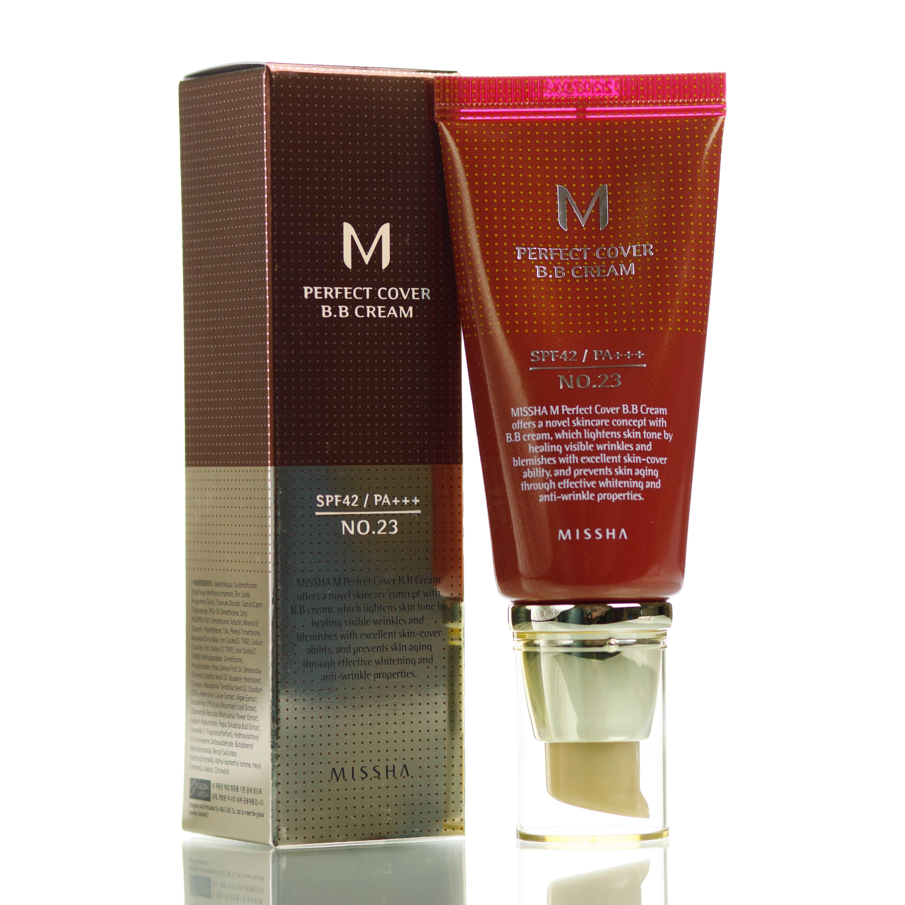 ВВ-крем натуральный беж Missha M Perfect Cover BB Cream SPF42 50 мл - фото 1